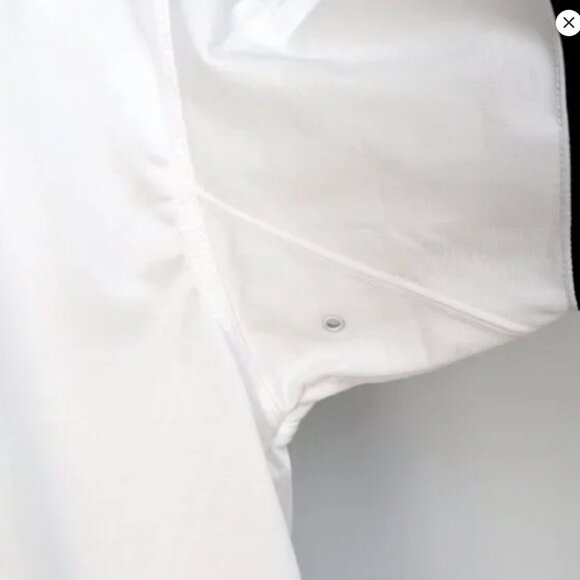 Vintage Nike 90s Tracksuit Jacket Full Zip Windbreaker Swoosh White Black Retro - Picture 10 of 15